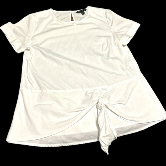 Banana Republic short sleeve tie front off white size s - Picture 1 of 6